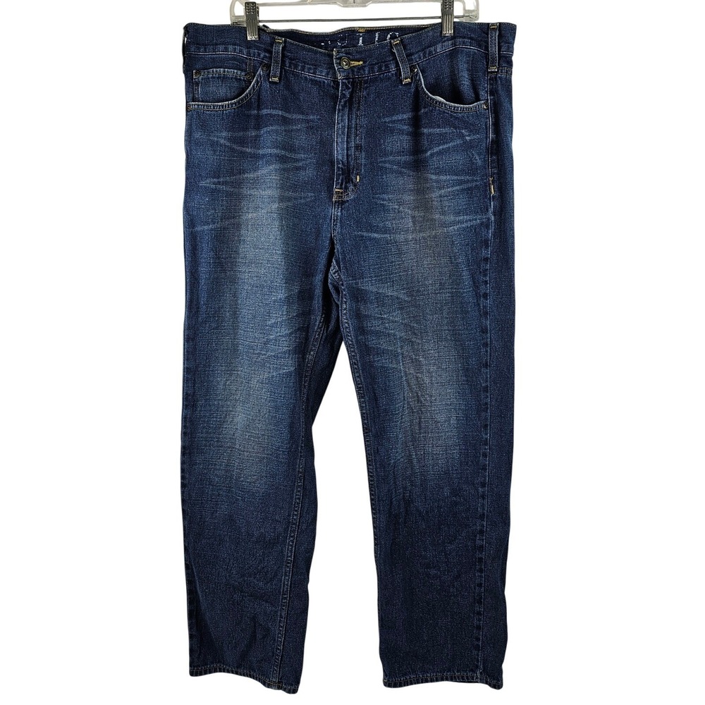 Vintage Nautica Mens Jeans Y2K‎ Retro Dark Blue Straight Leg Denim Bottoms 38x29